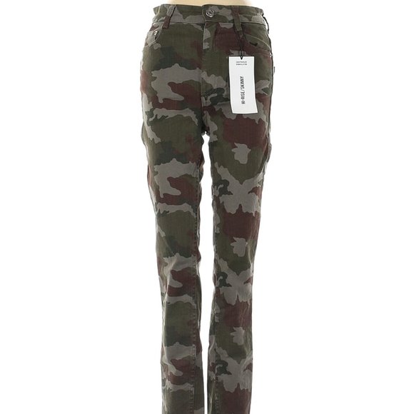Zara Trafaluc High Rise Skinny Camo Jeans Sz 2 New